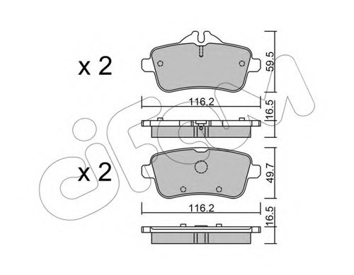 CIFAM 822-968-3 Brake Pad Set, disc brake